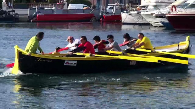 Les Rameurs Vénitiens prêts pour Cros de Cagnes