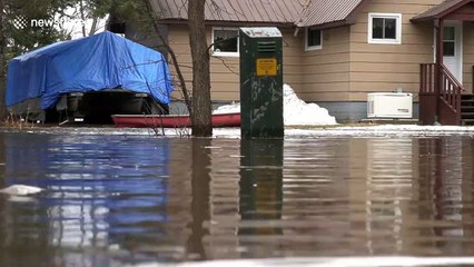 State of emergency in Ontario town as homes and sidewalks submerged