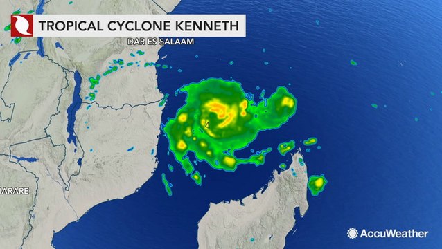 Tropical Cyclone Kenneth churns offshore as landfall approaches