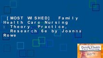 [MOST WISHED]  Family Health Care Nursing : Theory, Practice,   Research 6e by Joanna Rowe