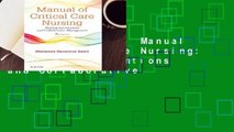 [NEW RELEASES]  Manual of Critical Care Nursing: Nursing Interventions and Collaborative