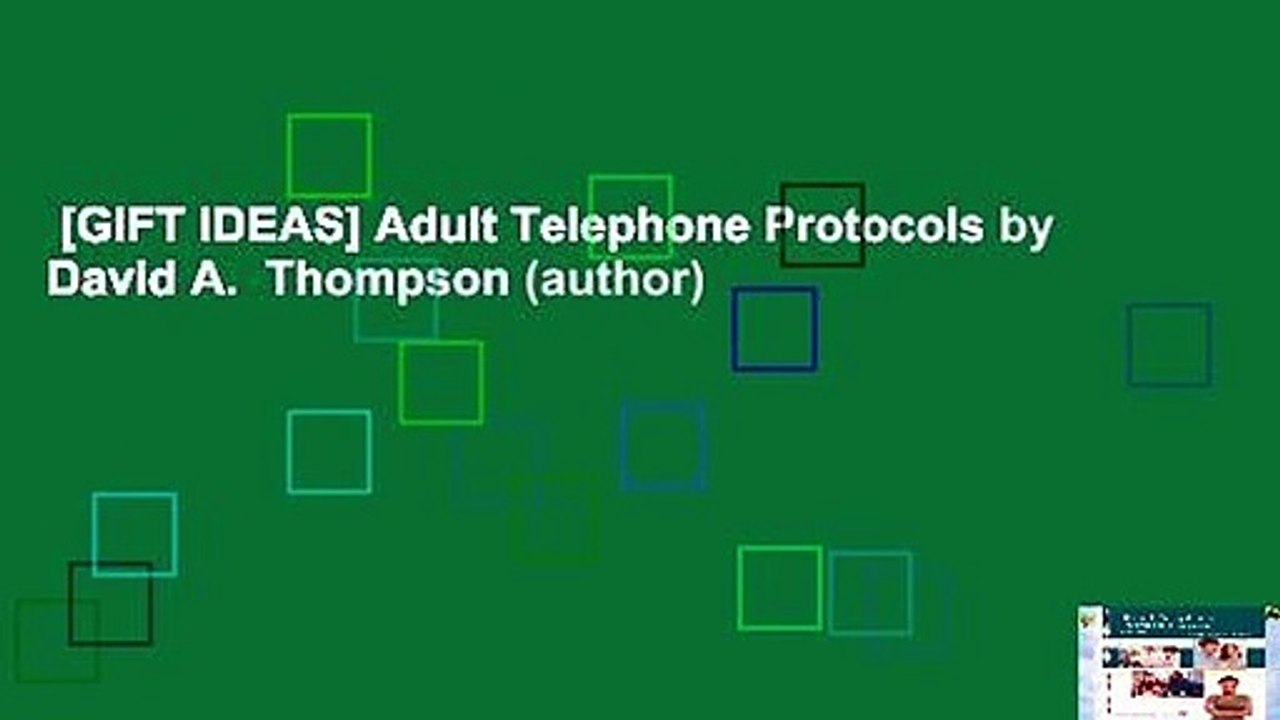 [GIFT IDEAS] Adult Telephone Protocols by David A.  Thompson (author)