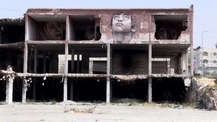 Gazze'de Enkazlar Arasındaki Sıra Dışı Sergi