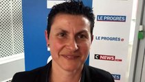 Tirage Coupe du Rhône – Mylène CHAUVOT (District L&R) réagit après le tirage des DEMIES de la coupe Féminine