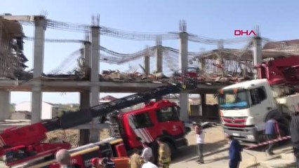 İstanbul-Arnavutköy'de Beton Dökülen İnşaatta Çökme