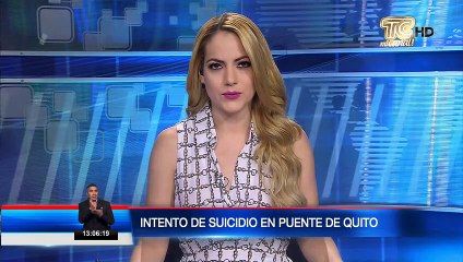 Mujer con hija en brazos intentó suicidarse en puente de Quito
