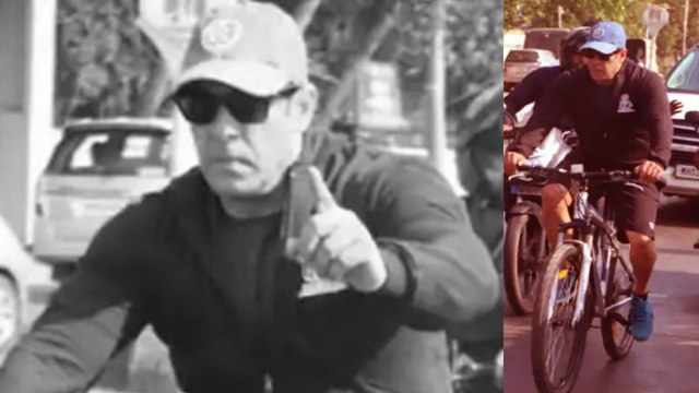 Bharat: Salman Khan enjoys cycle ride at Mumbai streets; Check out here | FilmiBeat