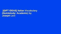 [GIFT IDEAS] Italian Vocabulary (Quickstudy: Academic) by Joseph Levi