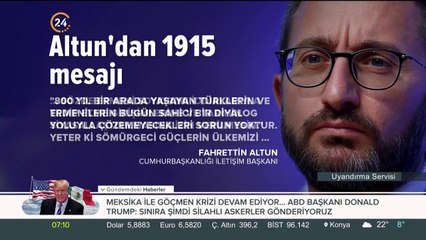 Altun'dan 1915 olayları tepkisi