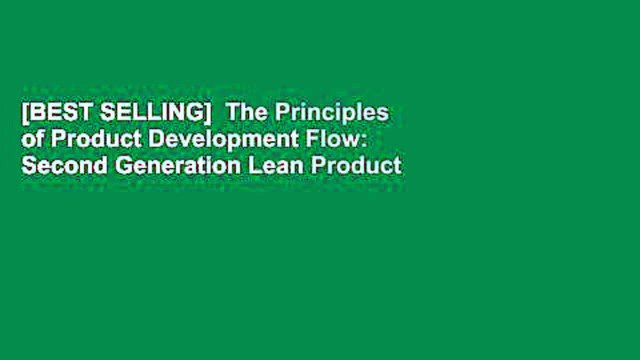 [BEST SELLING] The Principles of Product Development Flow: Second Generation Lean Product