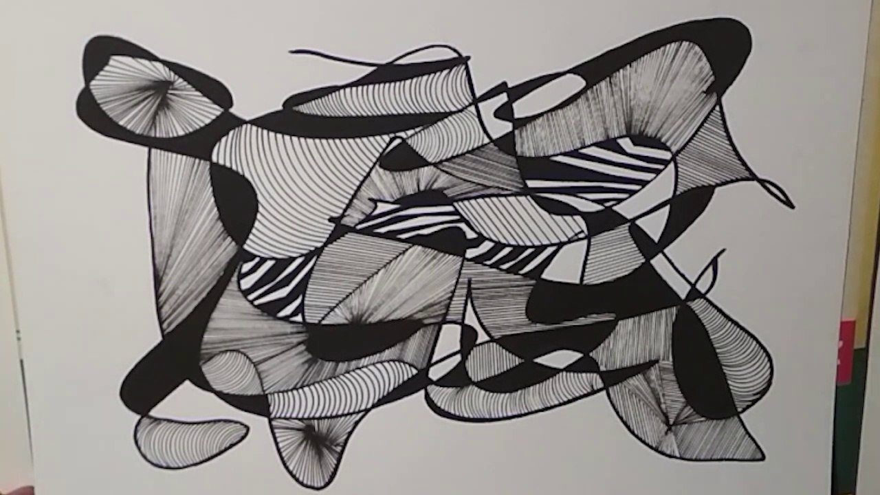 abstrait noir et blanc