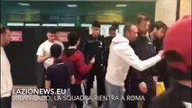 MILAN-LAZIO, I BIANCOCELESTI RIENTRANO A ROMA