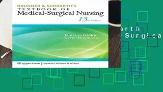 [Read] Brunner   Suddarth s Textbook of Medical-Surgical Nursing (Textbook of Medical-Surgical