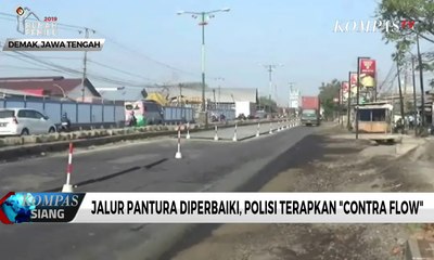 Jalur Pantura Diperbaiki, Polisi Terapkan “ContraFlow”
