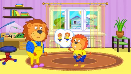 Lion de la Famille Voyage au Centre de la Terre – Sable pour Bébé Orque dessin animé pour Enfants