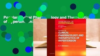 Popular Clinical Pharmacology and Therapeutics of Hypertension: Handbook of Hypertension Series -
