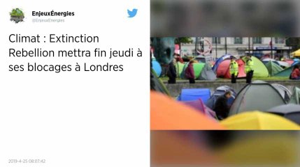 Extinction Rebellion va mettre fin à ses blocages à Londres