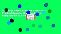 About For Books  Business Research: A Practical Guide for Undergraduate and Postgraduate Students