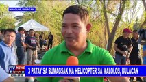 3 patay sa bumagsak na helicopter sa Malolos, Bulacan