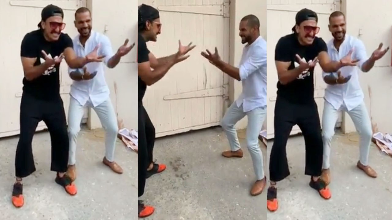 Ranveer Singh and Shikhar Dhawan dancing on Padmaavat's song; Watch Video | FilmiBeat