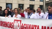 concentración  de médicos y personal sanitario del Hospital Insular de Gran Canaria