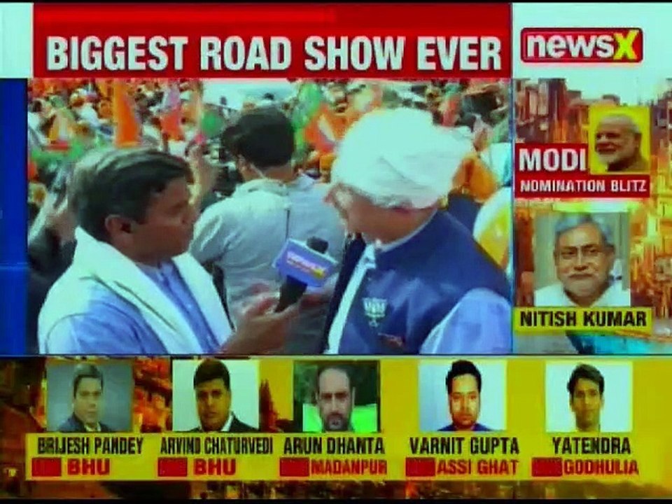 Sea of BJP supporters cheer PM Narendra Modi —...
