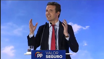 Casado: "Cuando el PSOE entra por la puerta, el 'empleo' sale por la ventana"