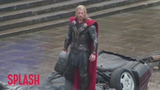 Chris Hemsworth Steals Marvel Props