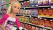 Barbie Doll 24 HOUR Challenge Overnight in the SUPERMARKET Walmart | Boomerang