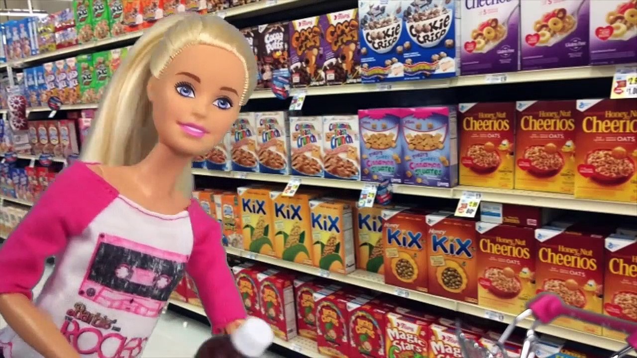 barbie doll supermarket grocery shopping