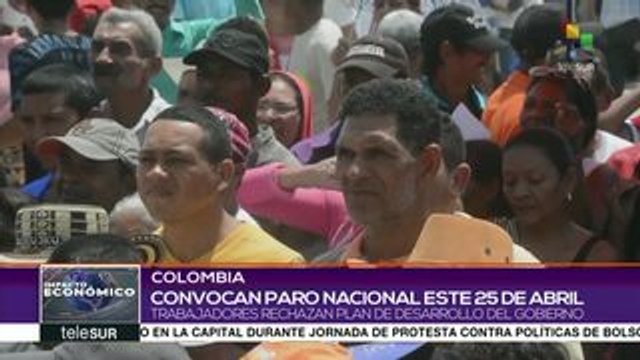 Colombia: convocan a paro nacional este 25 de abril