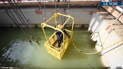 Des plongeurs mobilisés pour le chantier de rénovation du tunnel Léopold II