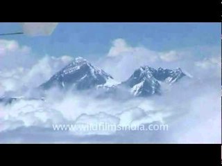 Everest as seen from 35, 000 feet in the air!