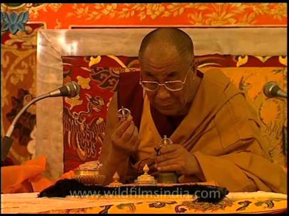 The Dalai Lama at the Kalachakra in Spiti...
