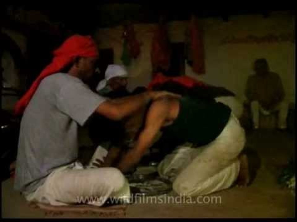 Devotees receive blessings from tantriks in Uttarakhand
