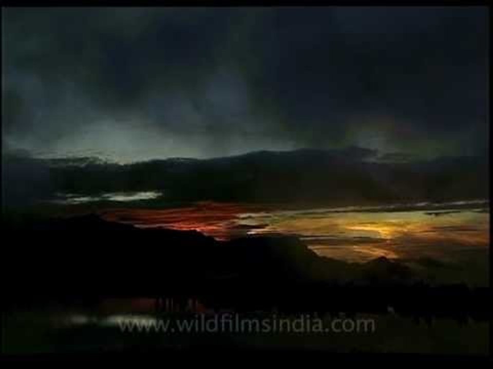 Gloomy sun down in Uttaranchal...