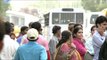 Waiting at the Safdarjung bus stop, Delhi