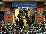 Elephant carries Ayyappa idol of Sabarimala temple