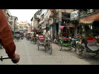 Ride on a cycle rickshaw through Chandni Chowk
