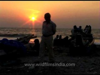Fishermen boats at a south Indian beach...