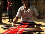 Weaving traditional Lotha Naga sarong using narrow loin loom!
