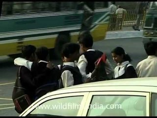 Busy people and traffic of Delhi...