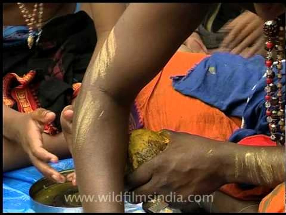 Preparing for worship at Sabarimala