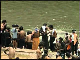 Believers of Lord Ayappan in full spirit at the temple!