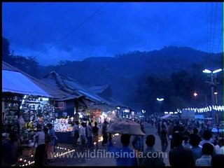 Night scene of Sabarimala pilgrimage