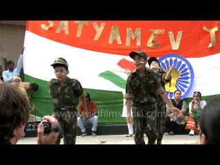 Performing on Bollywood music at Wagha border on Independence day