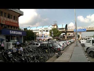 Free parking spot at sector 18 market in Noida is tough on weekends