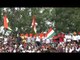 Crowd holding Indian flag on the occasion of Independence day at Wagah border