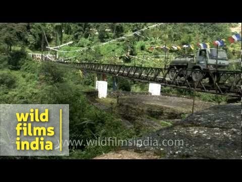 Highest bridge in the world? Indian military trucks crossing it!