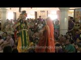 Lord Krishna and beloved Radha act for the audience!